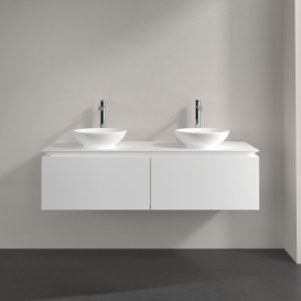 Тумба під раковину Villeroy & Boch Legato 140х38 см ДСП білий матовий B59100MS