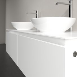 Тумба під раковину Villeroy & Boch Legato 140х38 см ДСП білий матовий B59100MS