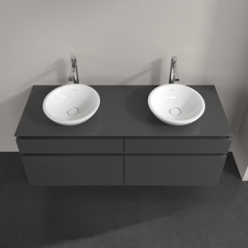 Тумба под раковину Villeroy & Boch Legato 140х55 см МДФ/ДСП глянцевый серый B59200FP