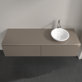 Тумба под раковину Villeroy & Boch Legato 160х38 см ДСП трюфель серый B59700VG