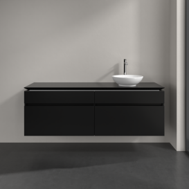 Тумба под раковину Villeroy & Boch Legato 160х55 см МДФ/ДСП черный матовый лак B59800PD