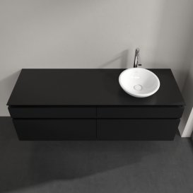 Тумба под раковину Villeroy & Boch Legato 160х55 см МДФ/ДСП черный матовый лак B59800PD