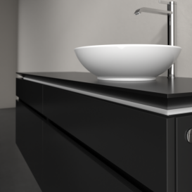 Тумба под раковину Villeroy & Boch Legato 160х55 см МДФ/ДСП черный матовый лак B59800PD