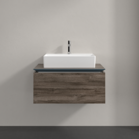 Тумба під раковину Villeroy & Boch Legato 80х38 см ДСП кам'яний дуб B60100RK