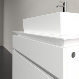 Тумба під раковину Villeroy & Boch Legato 80х55 см МДФ/ДСП білий глянсовий B60200DH