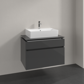 Тумба під раковину Villeroy & Boch Legato 80х55 см МДФ/ДСП глянсовий сірий B60200FP
