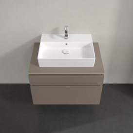 Тумба під раковину Villeroy & Boch Legato 80х55 см ДСП сірий трюфель B60200VG