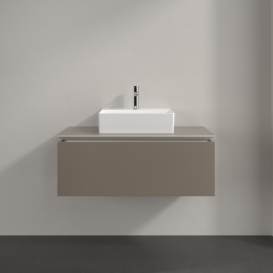 Тумба под раковину Villeroy & Boch Legato 100х38 см ДСП трюфель серый B60300VG