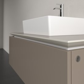 Тумба под раковину Villeroy & Boch Legato 100х38 см ДСП трюфель серый B60300VG