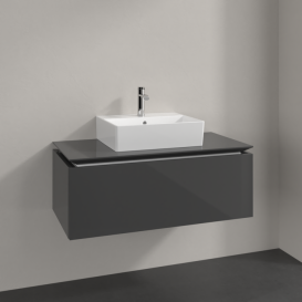 Тумба под раковину Villeroy & Boch Legato 100х38 см МДФ/ДСП глянцевый серый B60300FP
