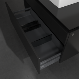 Тумба под раковину Villeroy & Boch Legato 100х55 см МДФ/ДСП черный матовый лак B60400PD