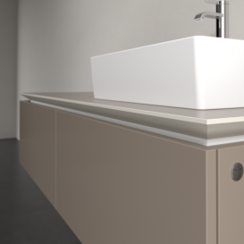 Тумба під раковину Villeroy & Boch Legato 140х38 см ДСП сірий трюфель B61500VG