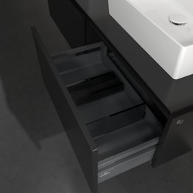 Тумба под раковину Villeroy & Boch Legato 140х38 см МДФ/ДСП черный матовый лак B66800PD