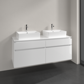 Тумба под раковину Villeroy & Boch Legato 140х55 см МДФ/ДСП белый глянцевый B66900DH