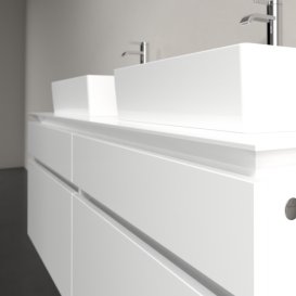 Тумба под раковину Villeroy & Boch Legato 140х55 см МДФ/ДСП белый глянцевый B66900DH