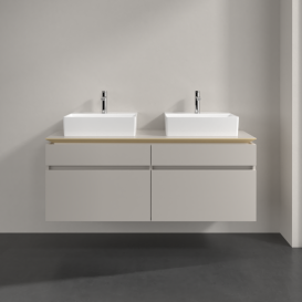 Тумба под раковину Villeroy & Boch Legato 140х55 см ДСП нежно-серый B66900VK