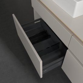 Тумба под раковину Villeroy & Boch Legato 140х55 см ДСП нежно-серый B66900VK