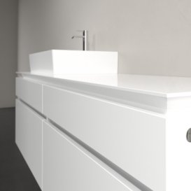 Тумба под раковину Villeroy & Boch Legato 160х55 см МДФ/ДСП белый глянцевый B67300DH