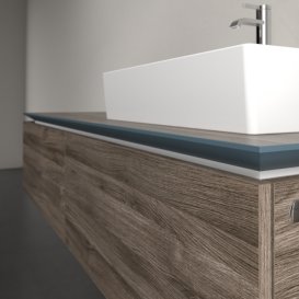 Тумба под раковину Villeroy & Boch Legato 160х38 см ДСП каменный дуб B67400RK