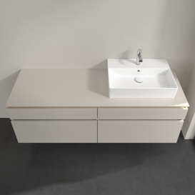 Тумба під раковину Villeroy & Boch Legato 160х55 см ДСП ніжно-сірий B67500VK