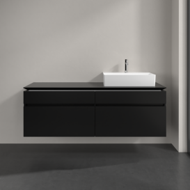 Тумба под раковину Villeroy & Boch Legato 160х55 см МДФ/ДСП черный матовый лак B67500PD