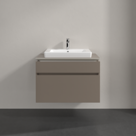 Тумба под раковину Villeroy & Boch Legato 80х55 см ДСП трюфель серый B67900VG