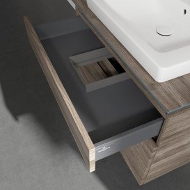 Тумба под раковину Villeroy & Boch Legato 80х55 см ДСП каменный дуб B67900RK