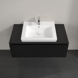 Тумба под раковину Villeroy & Boch Legato 100х38 см МДФ/ДСП черный матовый лак B68000PD