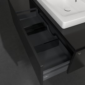 Тумба под раковину Villeroy & Boch Legato 100х38 см МДФ/ДСП черный матовый лак B68000PD