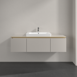 Тумба під раковину Villeroy & Boch Legato 120х38 см ДСП ніжно-сірий B68200VK