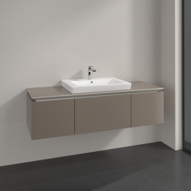 Тумба під раковину Villeroy & Boch Legato 140х38 см ДСП сірий трюфель B68400VG