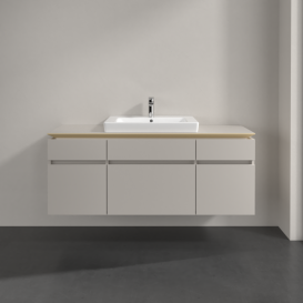 Тумба під раковину Villeroy & Boch Legato 140х55 см ДСП ніжно-сірий B68500VK