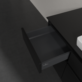 Тумба под раковину Villeroy & Boch Legato 140х55 см МДФ/ДСП черный матовый лак B68500PD