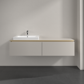 Тумба під раковину Villeroy & Boch Legato 160х38 см ДСП ніжно-сірий B68800VK