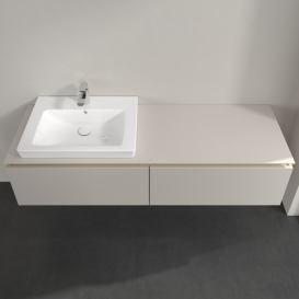 Тумба під раковину Villeroy & Boch Legato 160х38 см ДСП ніжно-сірий B68800VK