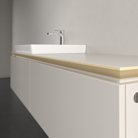 Тумба під раковину Villeroy & Boch Legato 160х38 см ДСП ніжно-сірий B68800VK