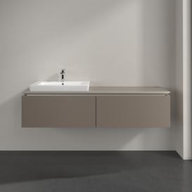 Тумба під раковину Villeroy & Boch Legato 160х38 см ДСП сірий трюфель B68800VG