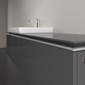 Тумба під раковину Villeroy & Boch Legato 160х38 см МДФ/ДСП глянсовий сірий B68800FP