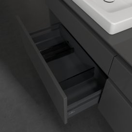 Тумба под раковину Villeroy & Boch Legato 160х55 см МДФ/ДСП глянцевый серый B68900FP