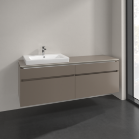 Тумба под раковину Villeroy & Boch Legato 160х55 см ДСП трюфель серый B68900VG