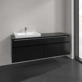 Тумба под раковину Villeroy & Boch Legato 160х55 см МДФ/ДСП черный матовый лак B68900PD