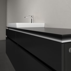 Тумба под раковину Villeroy & Boch Legato 160х55 см МДФ/ДСП черный матовый лак B68900PD