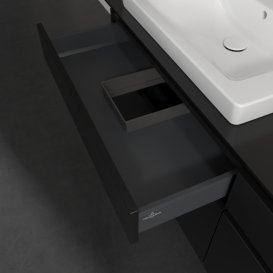 Тумба под раковину Villeroy & Boch Legato 160х55 см МДФ/ДСП черный матовый лак B68900PD