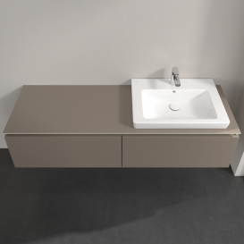 Тумба под раковину Villeroy & Boch Legato 160х38 см ДСП трюфель серый B69000VG