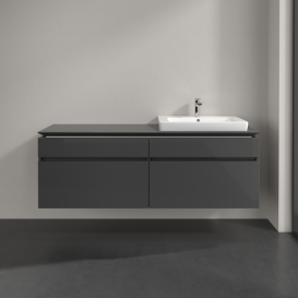 Тумба під раковину Villeroy & Boch Legato 160х55 см МДФ/ДСП глянсовий сірий B69100FP