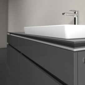 Тумба під раковину Villeroy & Boch Legato 160х55 см МДФ/ДСП глянсовий сірий B69100FP