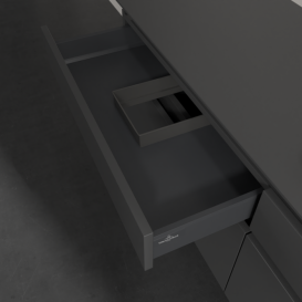 Тумба під раковину Villeroy & Boch Legato 160х55 см МДФ/ДСП глянсовий сірий B69100FP