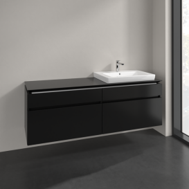 Тумба под раковину Villeroy & Boch Legato 160х55 см МДФ/ДСП черный матовый лак B69100PD