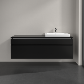 Тумба под раковину Villeroy & Boch Legato 160х55 см МДФ/ДСП черный матовый лак B69100PD