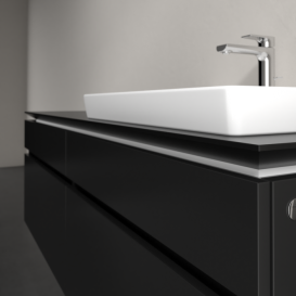 Тумба под раковину Villeroy & Boch Legato 160х55 см МДФ/ДСП черный матовый лак B69100PD